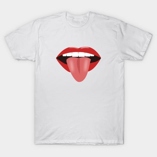 poking tongue out T-Shirt by designInk